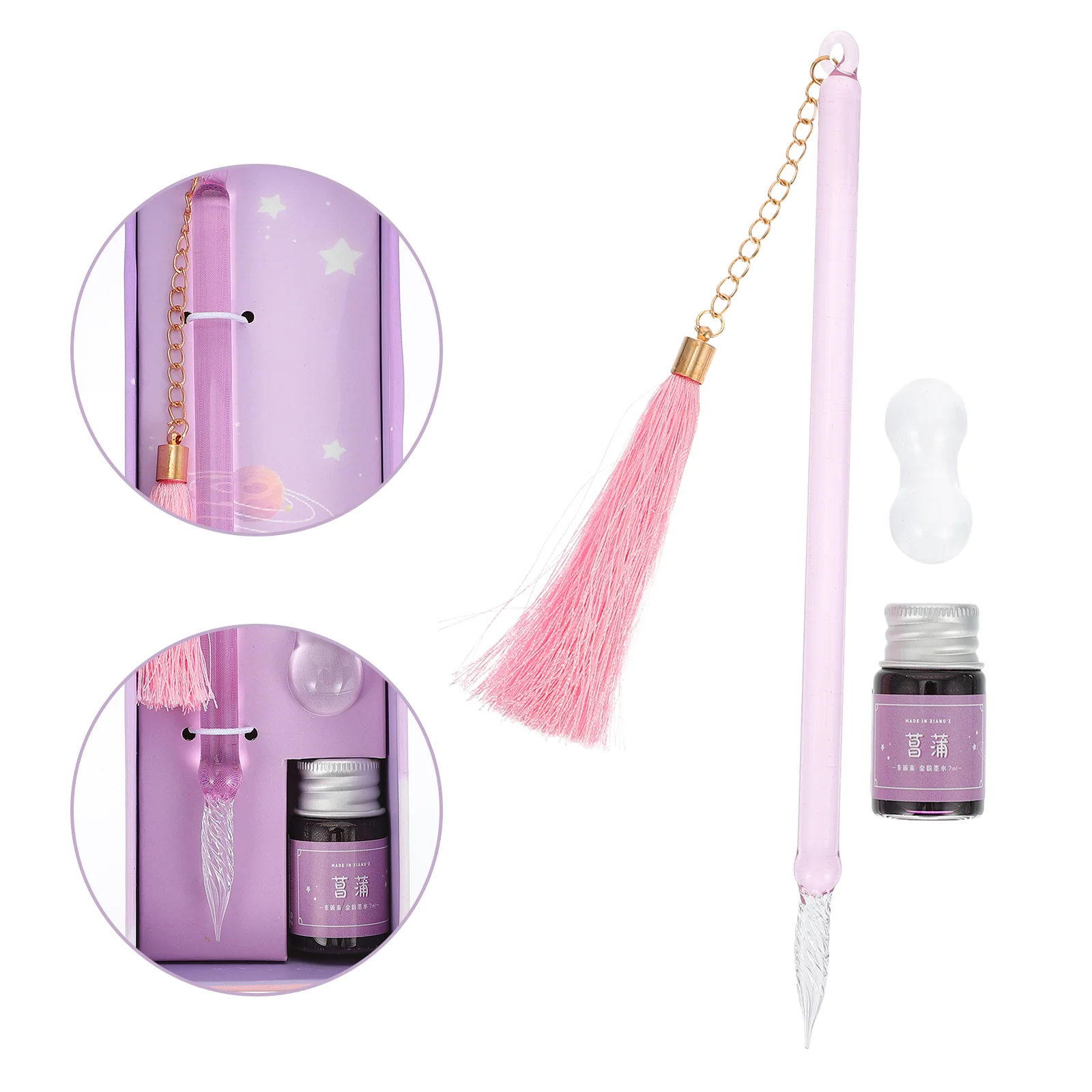 Handmade Glass Pen Cuticle Oil for Nails Stylish Dip Drawing Calligraphy Present Writting Supply Water Student Use