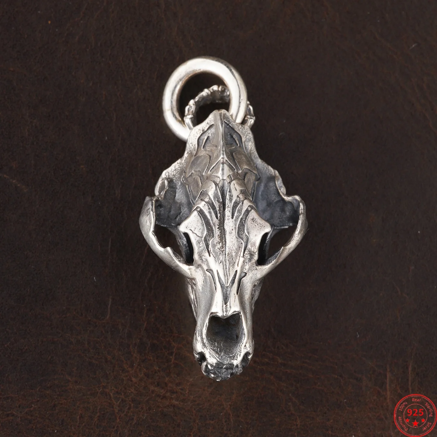 

BOCAI S925 Sterling Silver Pendants for Women Men Retro Handmade Skull Skeleton Amulet Charm Punk Fashion Jewelry Wholesale