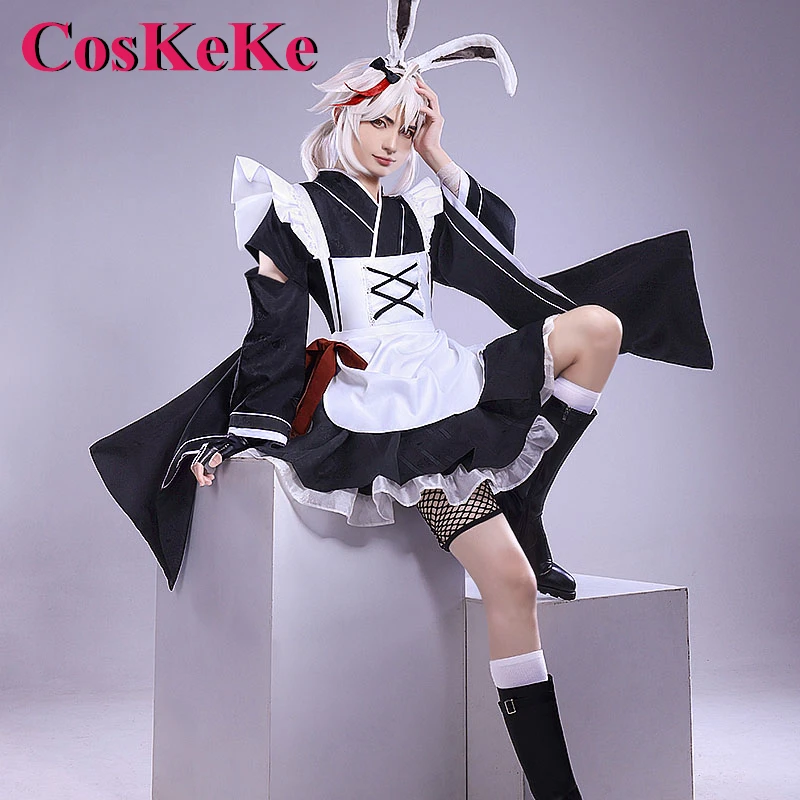 

CosKeKe Kaedehara Kazuha Cosplay Anime Game Genshin Impact Costume Gorgeous Sweet Maid Dress Halloween Party Role Play Clothing