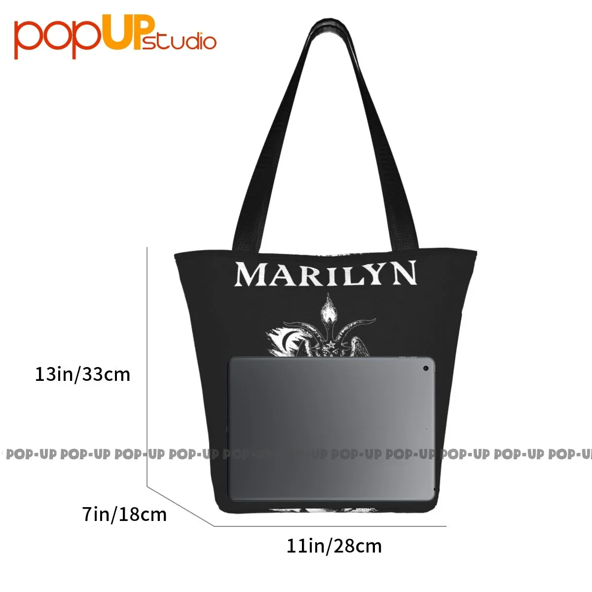 Marilyn Manson 01 tas tangan lucu tas belanja portabel tas pembawa