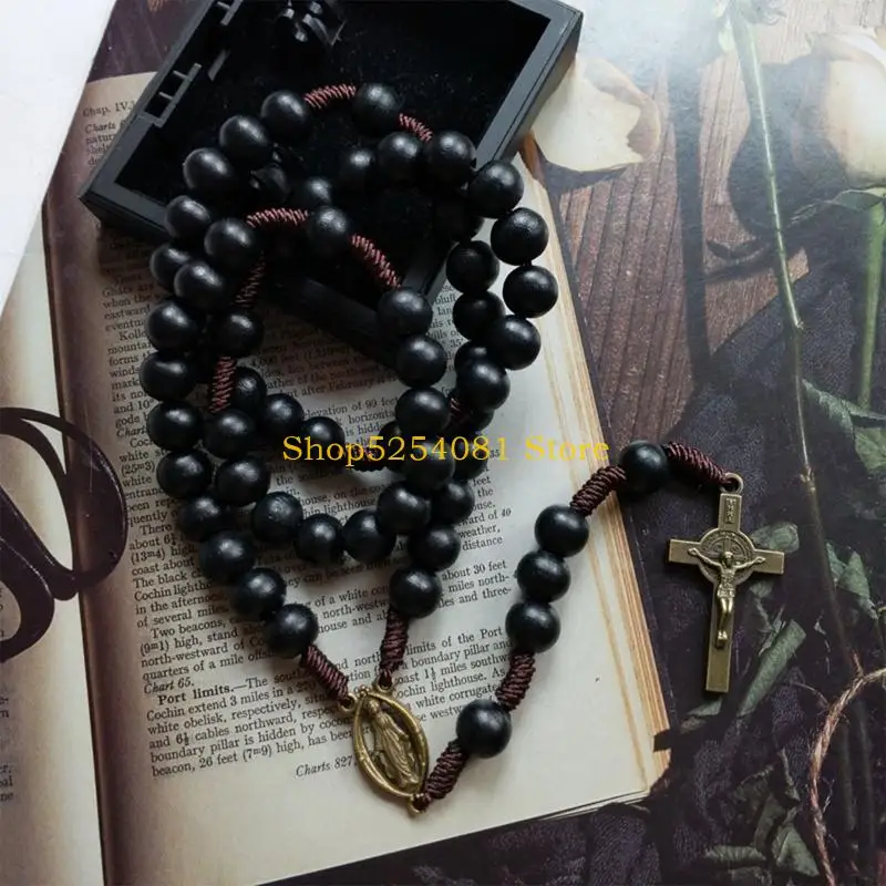 AXYC Handwoven Rope for Cross Rosary Necklace Sacred Catholic Jewelry Pendant