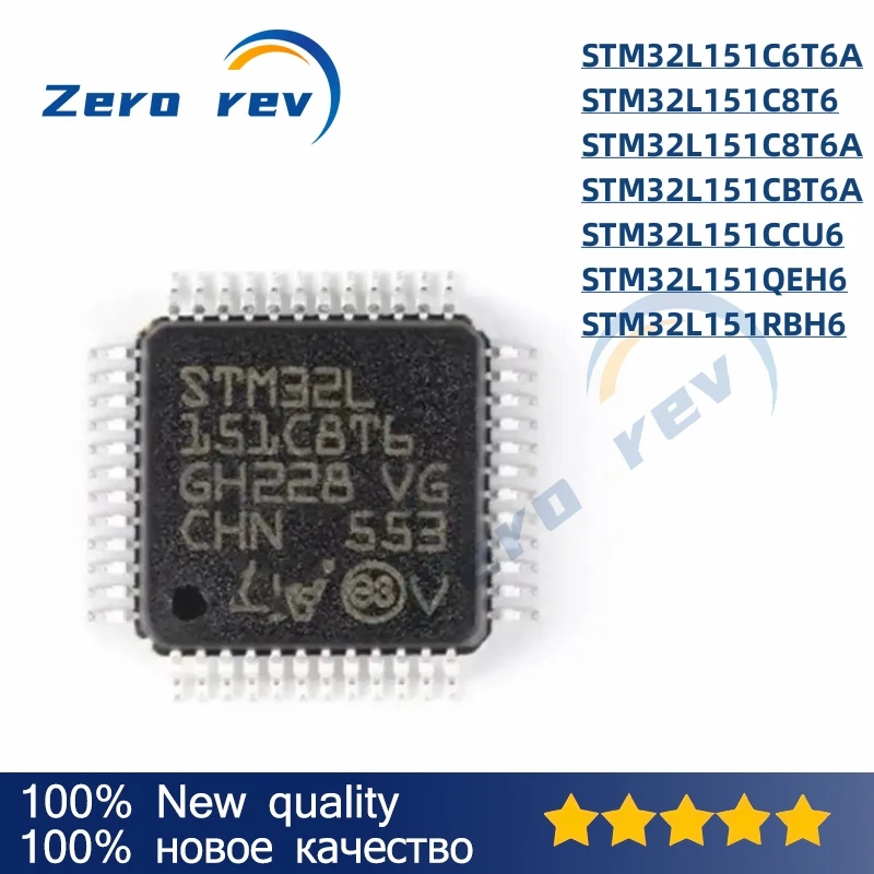 

1Pcs 100% New STM32L151C6T6A STM32L151C8T6 STM32L151C8T6A STM32L151CBT6A LQFP-48 STM32L151CCU6 STM32L151QEH6 STM32L151RBH6