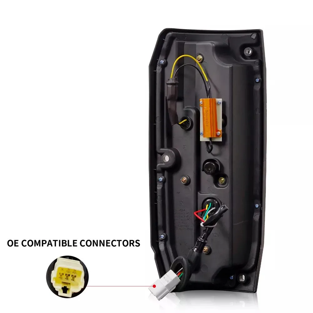 1 زوج الضوء الخلفي لتويوتا لاند كروزر LC76 1984-2022 تعديل LED لمبة خلفية أضواء مقاوم للماء الفرامل عكس مصباح