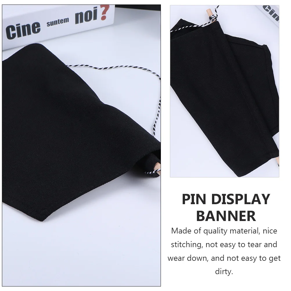 

2 Pcs Wall-hung Brooch Display Hanging Decoration Badge Pendants Button Creative Polyester Cotton Banner Office Pennant