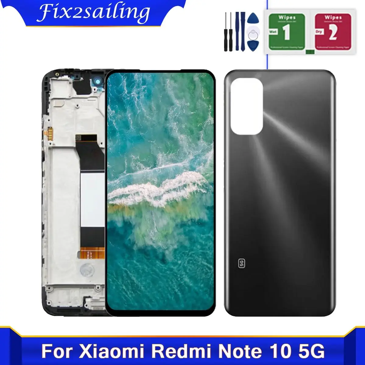 6.5\'\' For Xiaomi Redmi Note 10 5G LCD Display Touch Screen Assembly For Redmi Note 10 5G M2103K19G M2103K19C Screen With Frame