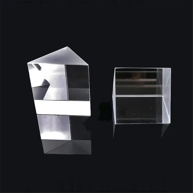 Optical Triangular Prism 10*10*10mm Right Angle Internal Reflection Prisms Mirror Reflective Surface Experiment