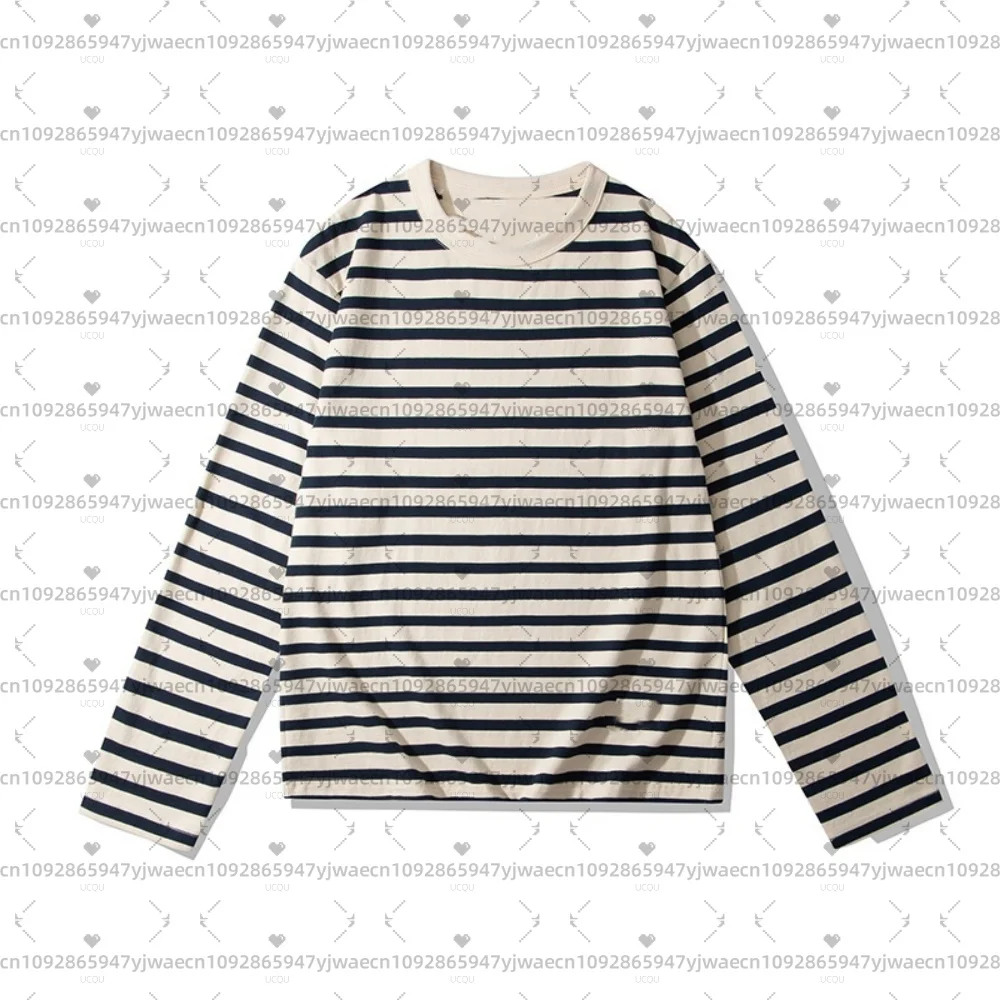 2026 spring Striped Long Sleeve hoodies For Men And Women Couple Classical Round Neck t-shirt Pullover sweatshirt men clothing