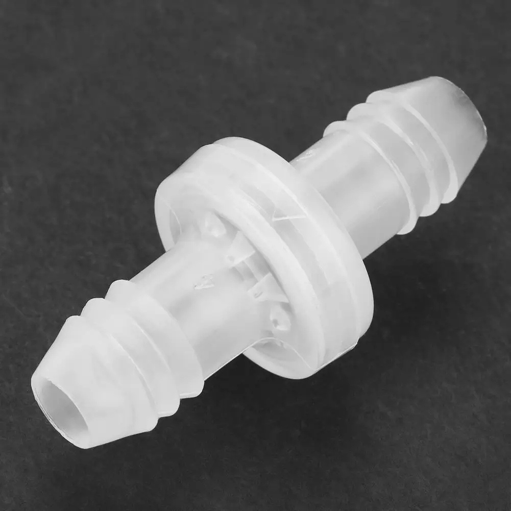 Durable One Way Inline Check Valve 3/8 Inch 10MM PP Shell Silicone Viton Sealing for Fluid Control