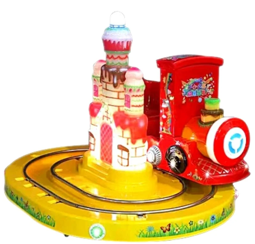 Most Popular Coin Operated Car Swing Game Machines Kids Swing Kids Rides Round Mini Castle Train Mini Carousel Rides for Sale