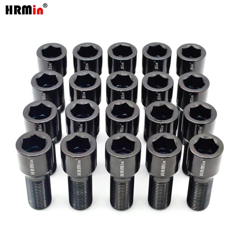HRmin Gr5 Titan Radbolzen Schraube M12x1.5x28-45mm Allen Cup Head Socket Cone Seat für BMW LUTOS FIAT Autos mit kleinem Loch Rad – Detail 7