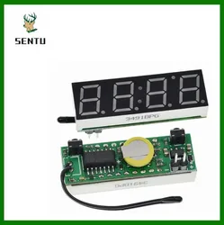 Módulo de voltaje de temperatura de reloj Digital RX8025T LED 3 en 1, tiempo DIY, termómetro, voltímetro, cc 5-30V para Arduino