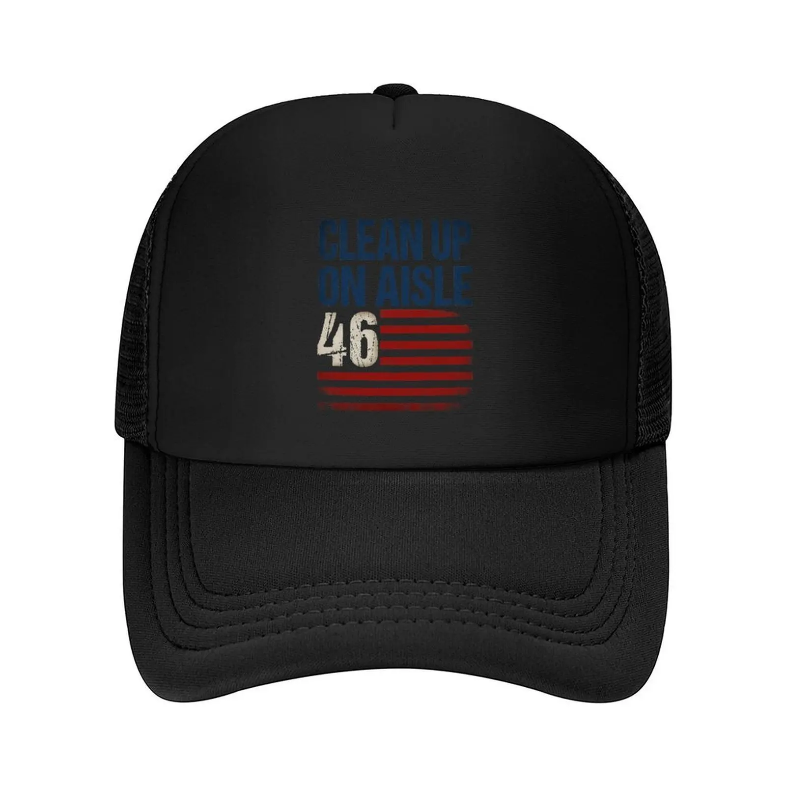 

Clean Up On Aisle 46 Anti-Biden Baseball Cap Male hat funny hat Sun Cap hard hat Designer Man Women's