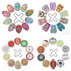 10pcs/Set DIY Fruit Diamond Painting Coasters with Holder Crystal Rhinestone Wood Coasters Diamond Art Kits for Adults Coasters
