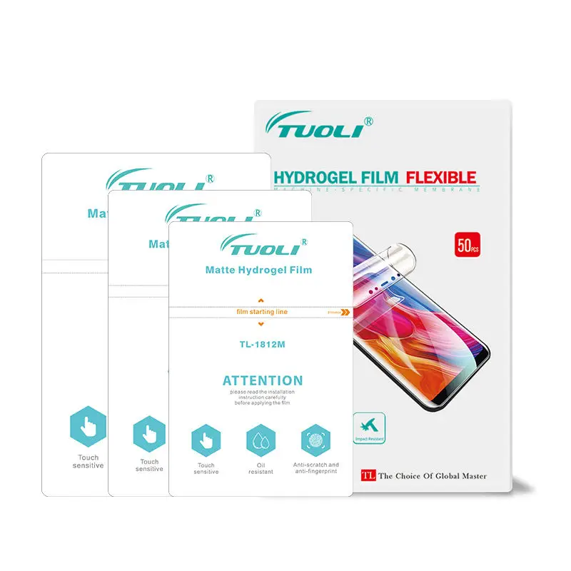 

50PCs TUOLI Flexible Hydrogel Film HD Matte Privacy Blue-ray For Phone iPad Tablets Screen Protector for Film Cutter SUNSHINE