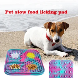 Camouflage Silicone Pet Licking Mat Cat and Dog Anti-choking With Slow Food Bowl Puppy istracted Licking Plate Cutlery