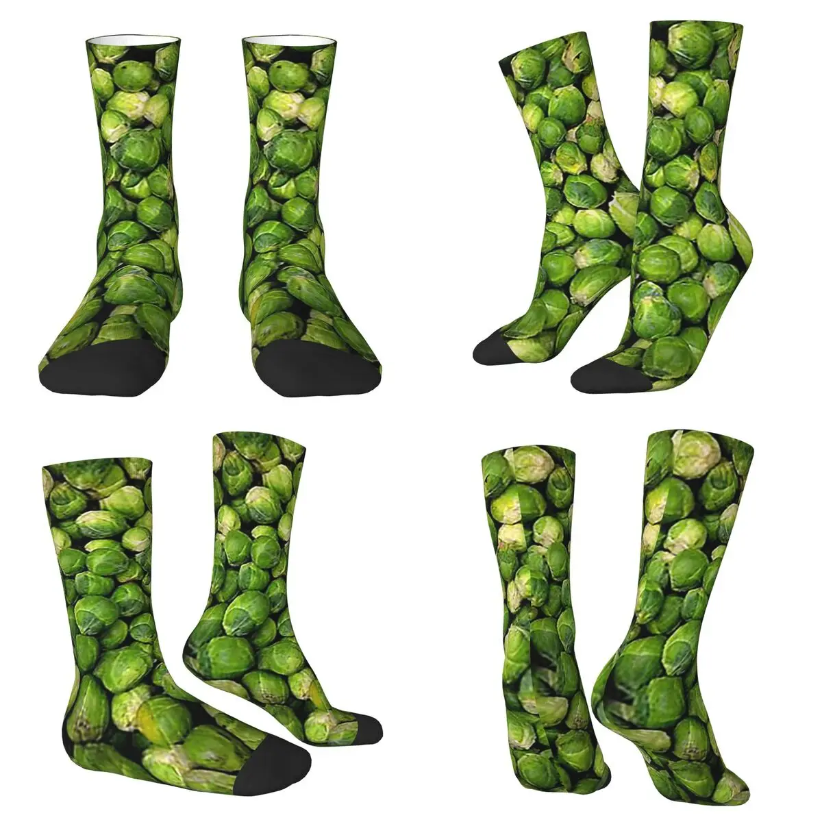 

Brussels Sprouts Novelty Socks Harajuku Super Soft Stockings All Season Long Socks Accessories for Unisex Christmas Gifts