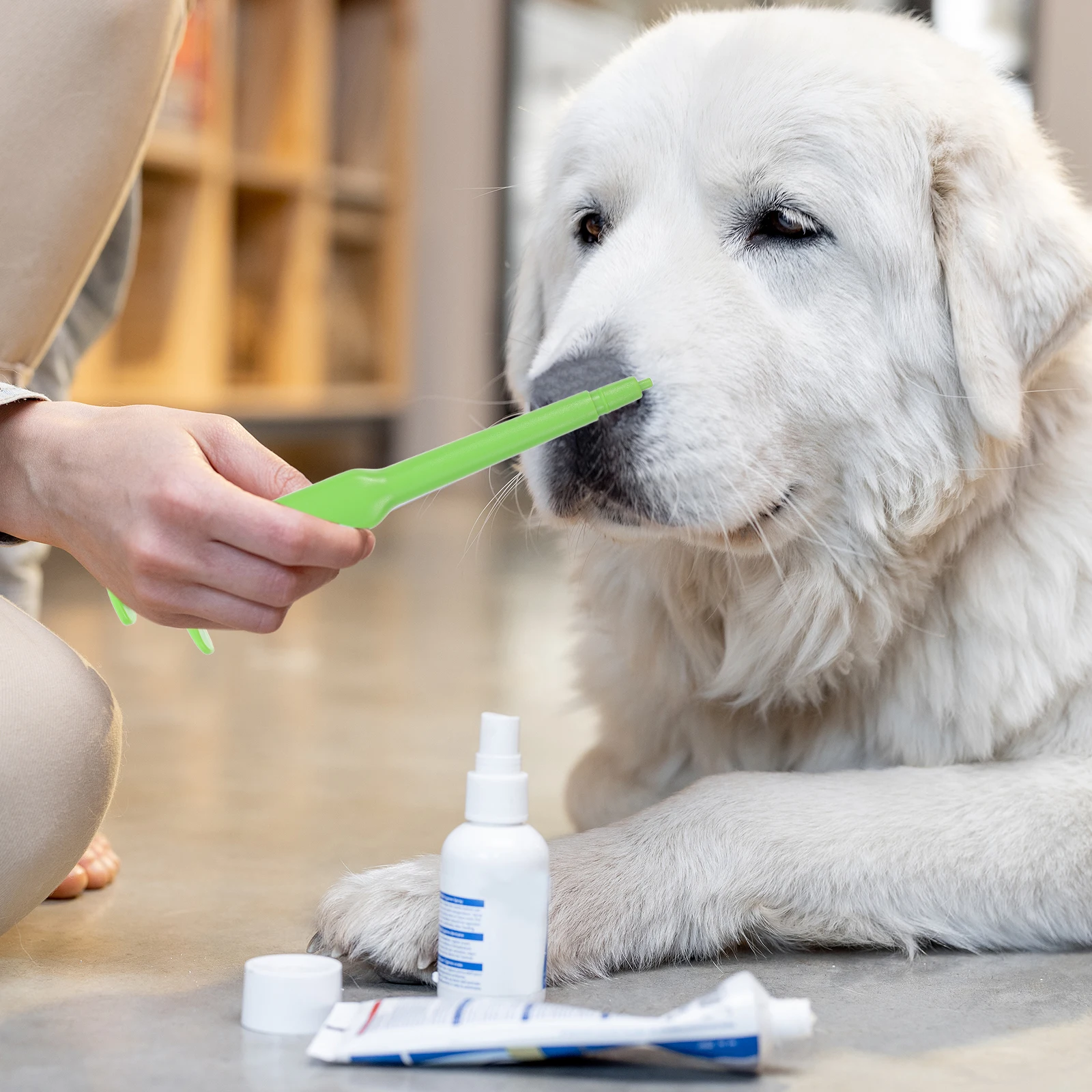 

Pet Medicine Feeder Push Style Accurate Dosage Control Manual Pill Shooter Easy Clean Liquid Dispenser Pet Food Feeder Dog Cat