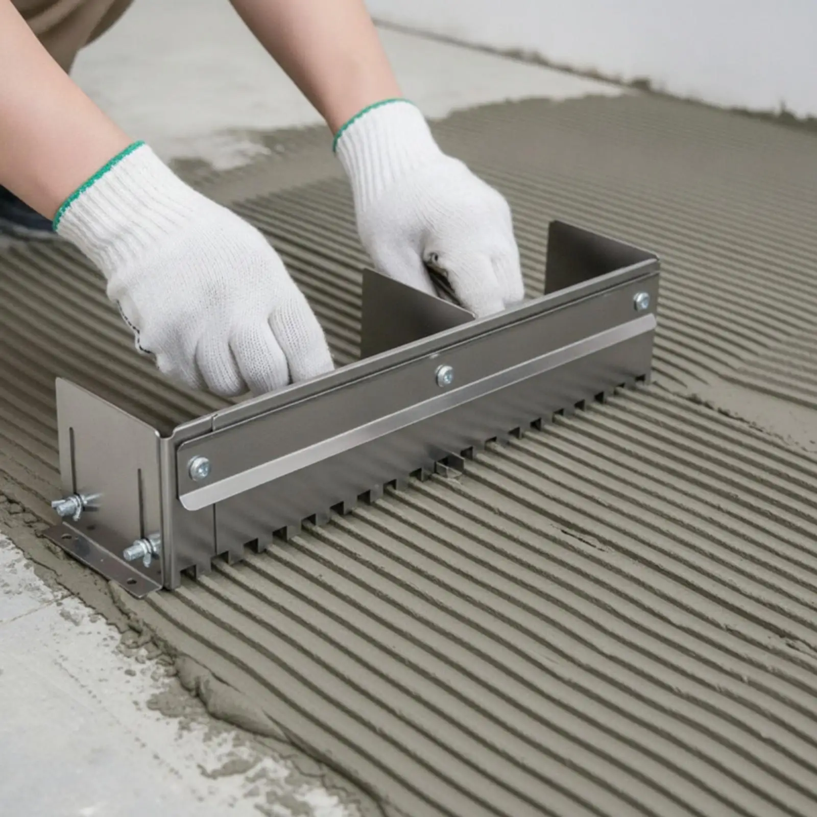 Durable Tile Scraper with Slotted Adjustment for Smooth Mortar Grooves on Walls
