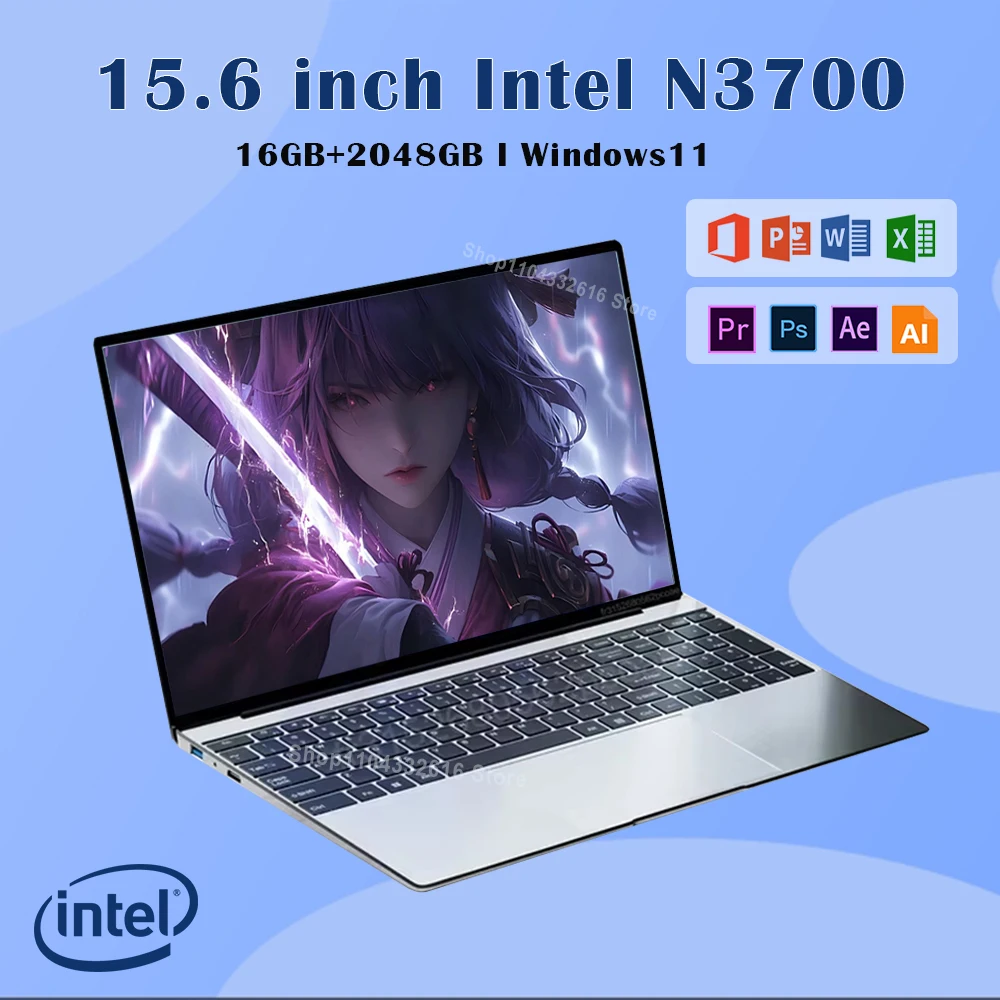 Intel N3700 Notebook Gamer 15.6