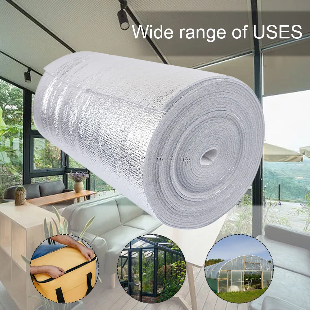 1pc 5m/10m Wall Thermal Insulation Reflective Film Aluminum Foil Thermal Insulation Film Roof Thermal Insulation Film Home Decor