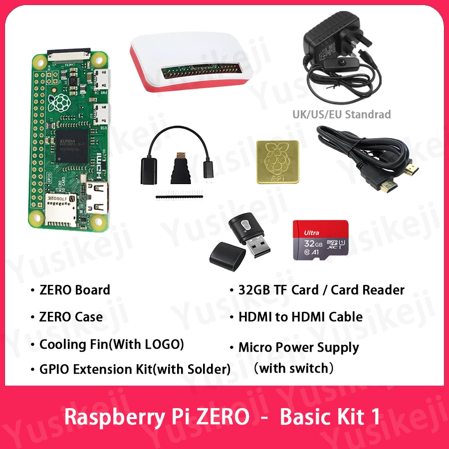 Official Original Raspberry Pi Zero v1.3 Zero KIT Development Kit 4GHz 512MB SDRAM BCM2835 65x30x5mm