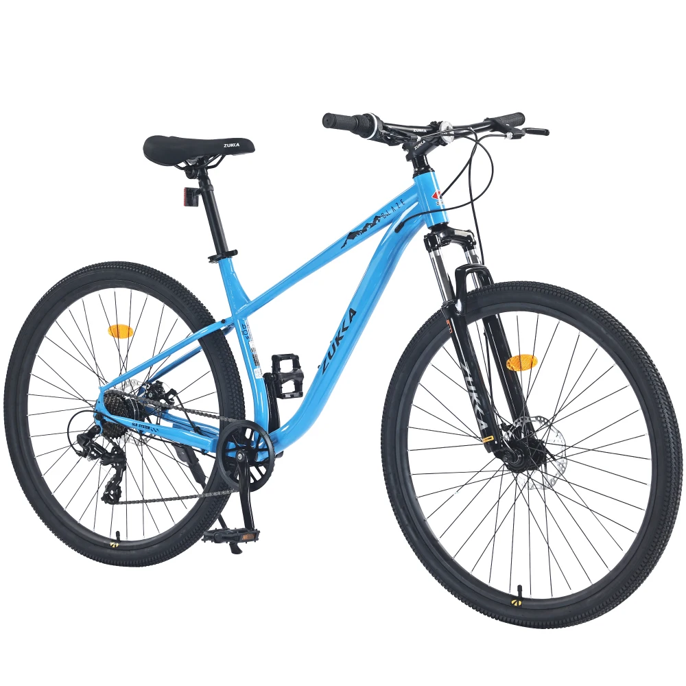 

29 Inch Wheels 8 Speed Mountain Bike, for Men Women Boys and Girls, Front Suspension, Steel Frame