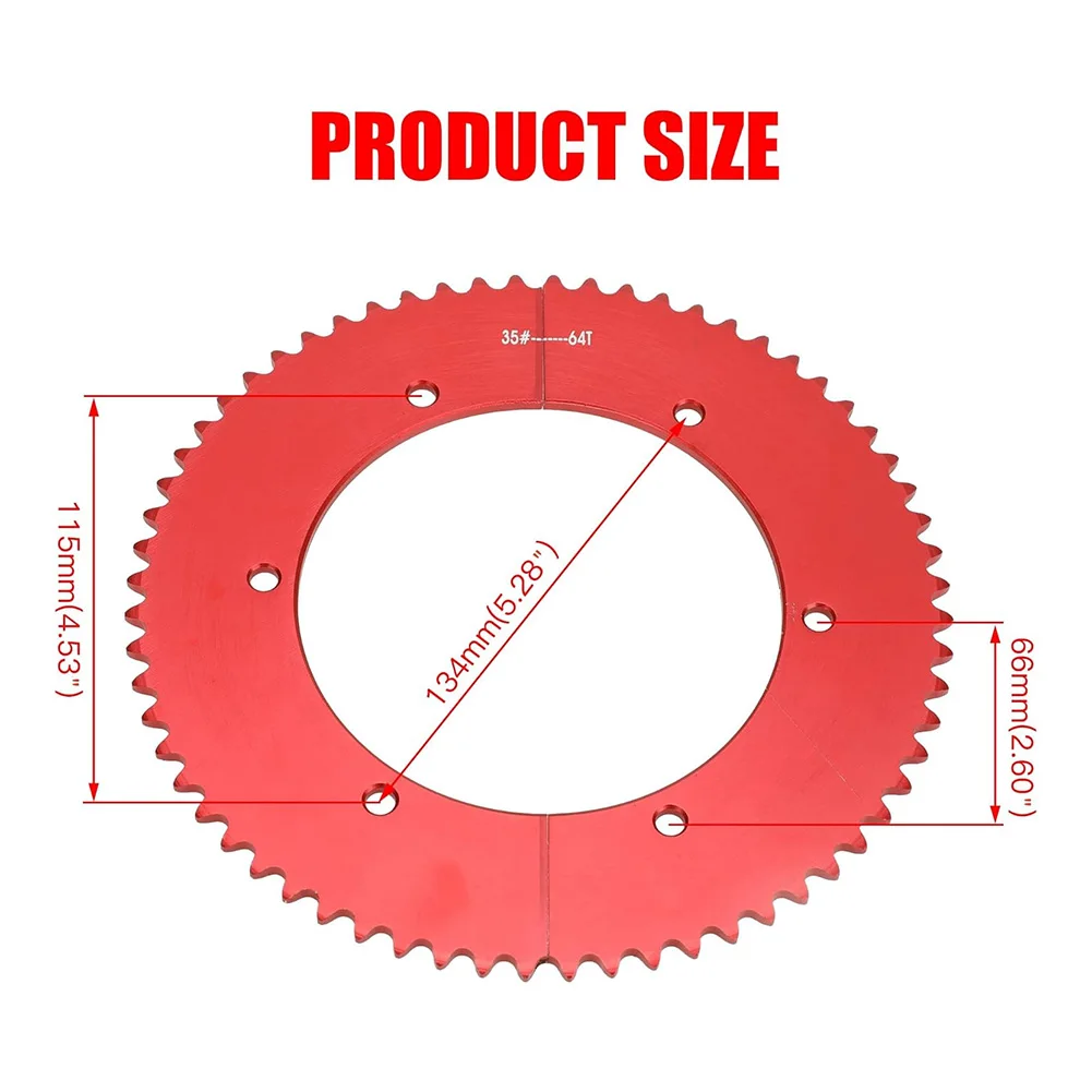 Go Kart Parts Split Sprocket Direct Replacement Allows Gear Ratio Change Without Axle Removal Split Sprocket For Go Kart