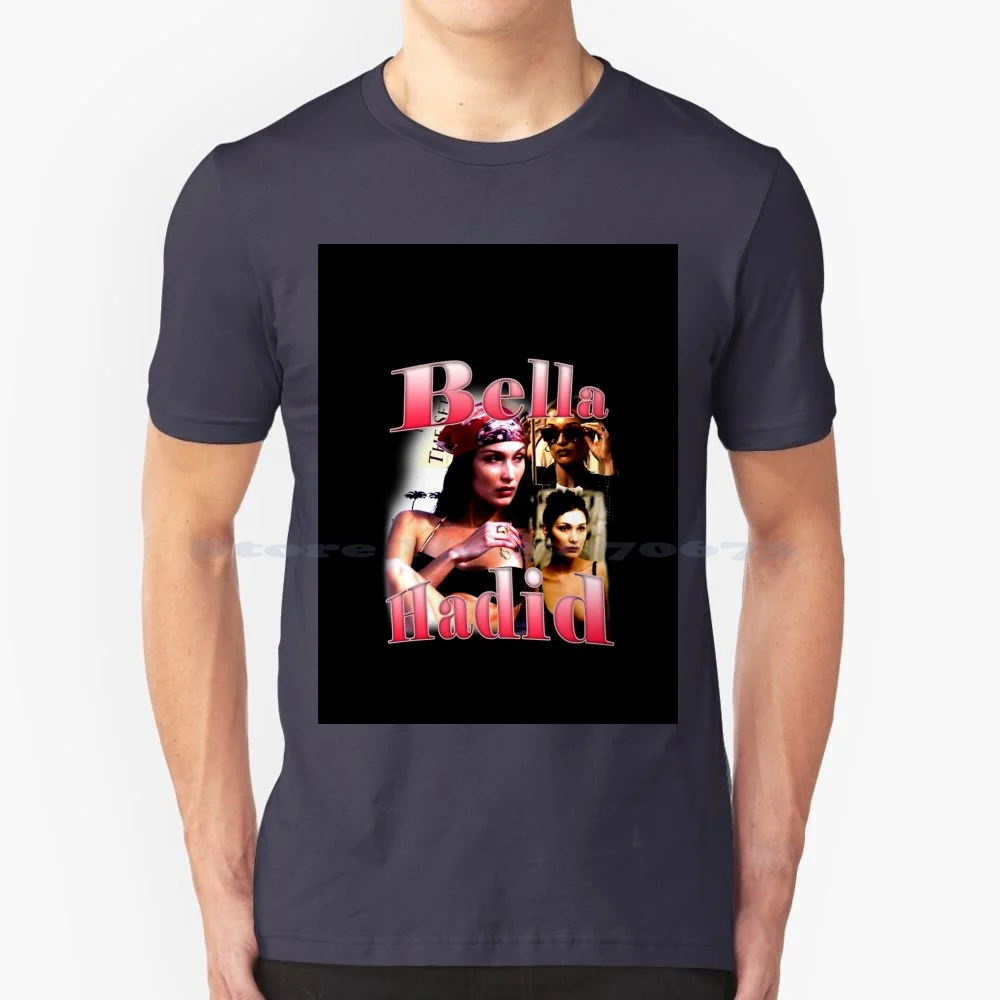 Bella Hadid Bootleg Tee Shirt T Shirt 100% Cotton Tee Bella Hadid Model Y2k Aesthetic Pinterest Kendall Jenner Models Naomi