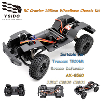 155mm 6.10inch 1/18 RC Car Body Wheelbase Assembled Frame Chassis Front Rear Axles Gearbox for AX-8560 TRX4M JJRC RC Crawler