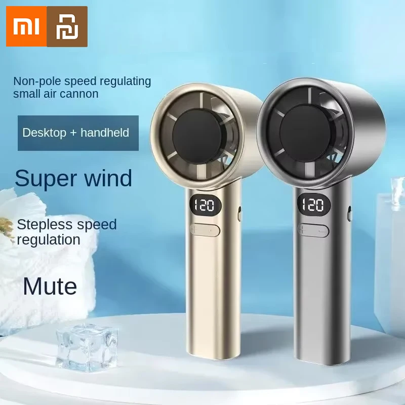 Przenośny wentylator ręczny Xiaomi 120 prędkości wiatru Mini bezłopatkowy wentylator ręczny USB akumulator osobisty szybki elektryczny wentylator do rzęs