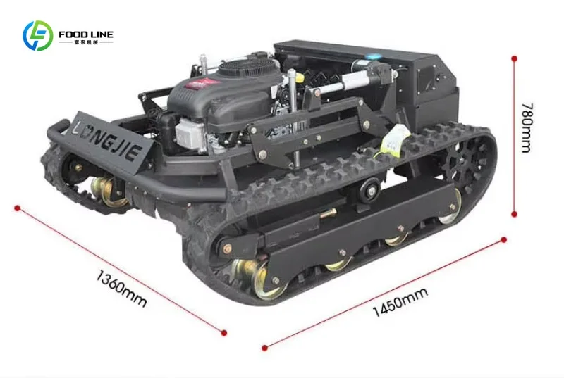Customized New Style Industrial Automatic Track Lawn Mower 22 Horsepower All Terrain Remote-controlled  Lawn Mowes Robot