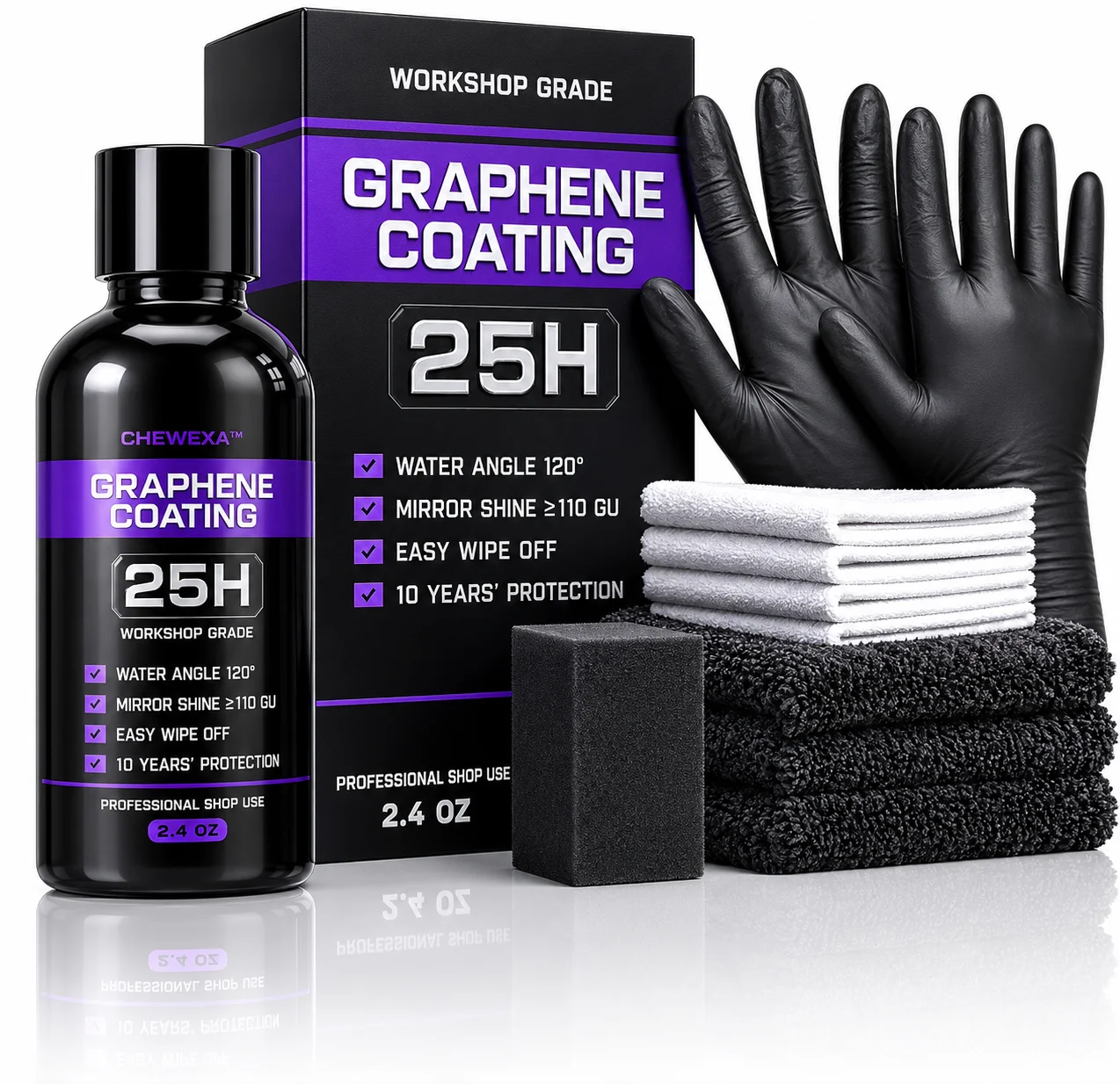 Graphene Ceramic Coating 25H –With Self Healing and UV Track Technology Car Detailing Professionals 10+ Years of Protection