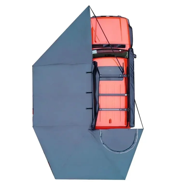 270 Car Awning Plus with Access, Waterproof UVResistant Retractable Awning with LED Light for Camper, 270 Degree Manual Retract
