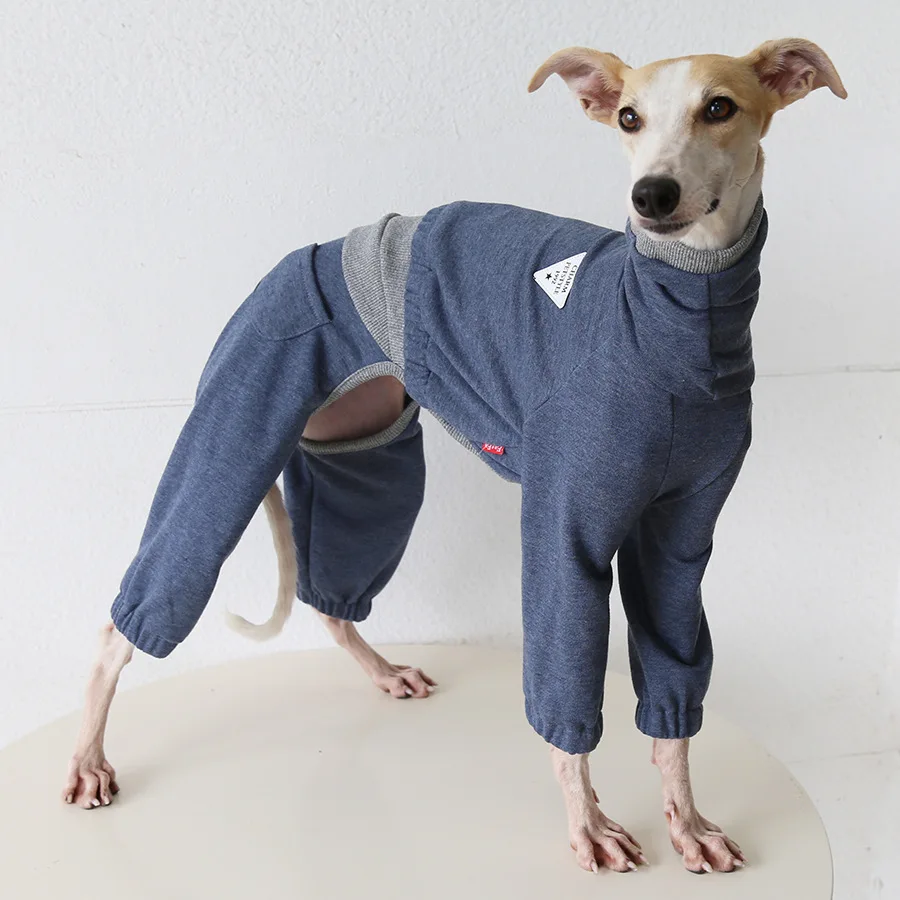 Pet Autumn and Winter Jumpsuit Solid Color Four Legged Outfit Cute Winter Pajamas Puppy Clothes for Small Dogs