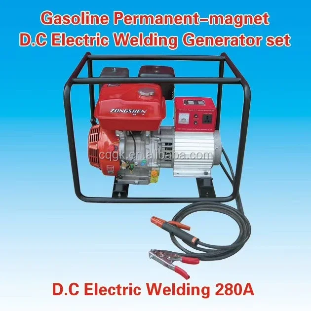 OEM DC 2000watts Permanent Magnet Gasoline 280A Welding Generator