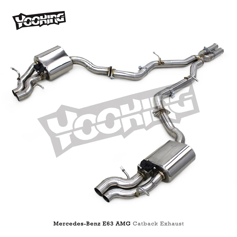 Yooking Catback Exhaust For Mercedes-Benz E63 E63S AMG W213 4.0TT 2016-2023 Stainless Steel Pipe Muffler Exhaust System