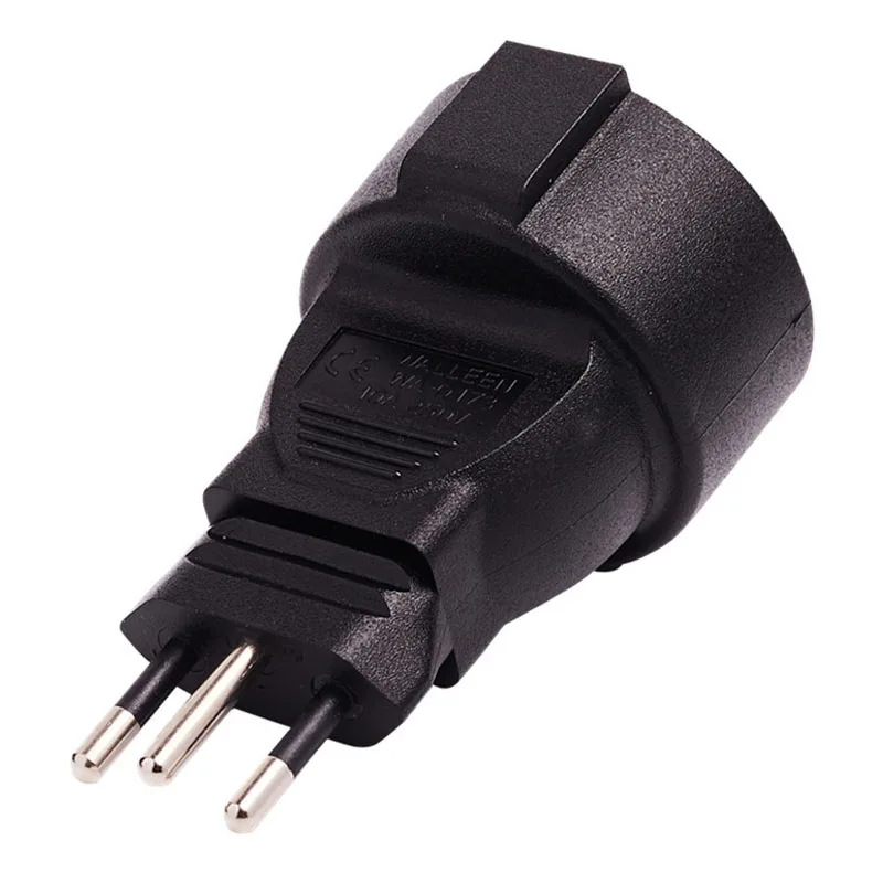 Черная медь, Швейцария, штекер в ЕС, 4,8 мм, гнездовой адаптер питания, переходник для Кореи, России, Украины, Европы, страны