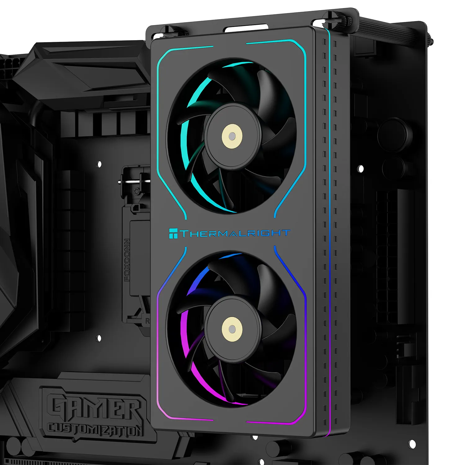 Thermalright MC-2 ARGB Computer Memory Heatsink,Paired with high-performance dual fans,suitable for DDR/DDR2/DDR3/DDR4/DDR5