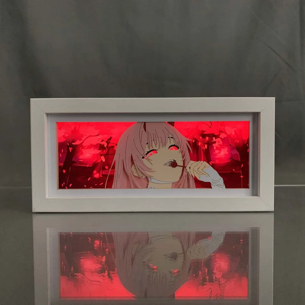 Darling In The Franxx Zero Two Anime Light Box For Girl Room Decoration Manga Led Night Light Lamps For Bedroom Girlfriend Gift