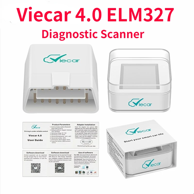 

new Viecar 4.0 ELM327 V1.5 Bluetooth AER ELM 327 WIFI BT 25K80 OBD2 Diagnostic Scanner Code for Android/IOS Automotive tools