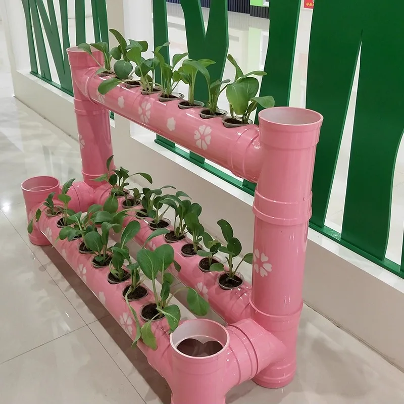 Natural corner flower stand equipment Soil cultivation vegetable stand Kindergarten decorative flower pot