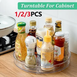 Turntable Organizer Lazy Susan Turntable Organizer Clear Rotating Multifunctional Turntable Spice Rack For Kitchen Cabinet Table