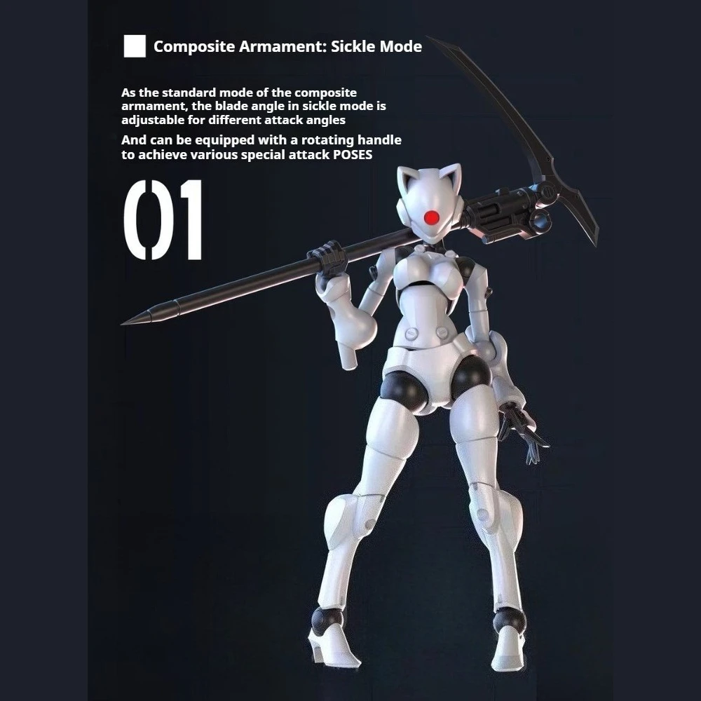 SHEIK MAINLAND 3MIN PROJECT A Swift Female Mutant 3,75 Zoll Super bewegliche, hochdetaillierte Actionfigur zum Selberbauen, 1 Stück, ohne Box – Detail 10