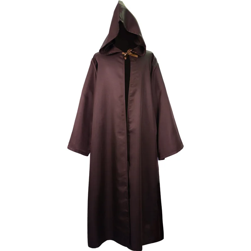 Halloween Mens Tunic Hooded Cloak, Knight Costume Men, Tunic Hooded Robe with Pants Belt for Halloween Cosplay Costumes Suit