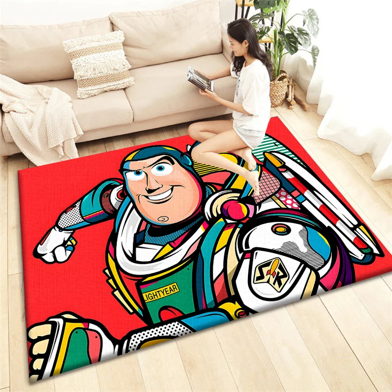 Toy Story Fashion area carpet for children,Living room Bedroom floor mat Kitchen mat Children's Bedroom Mat, Buzz Lightyear rug