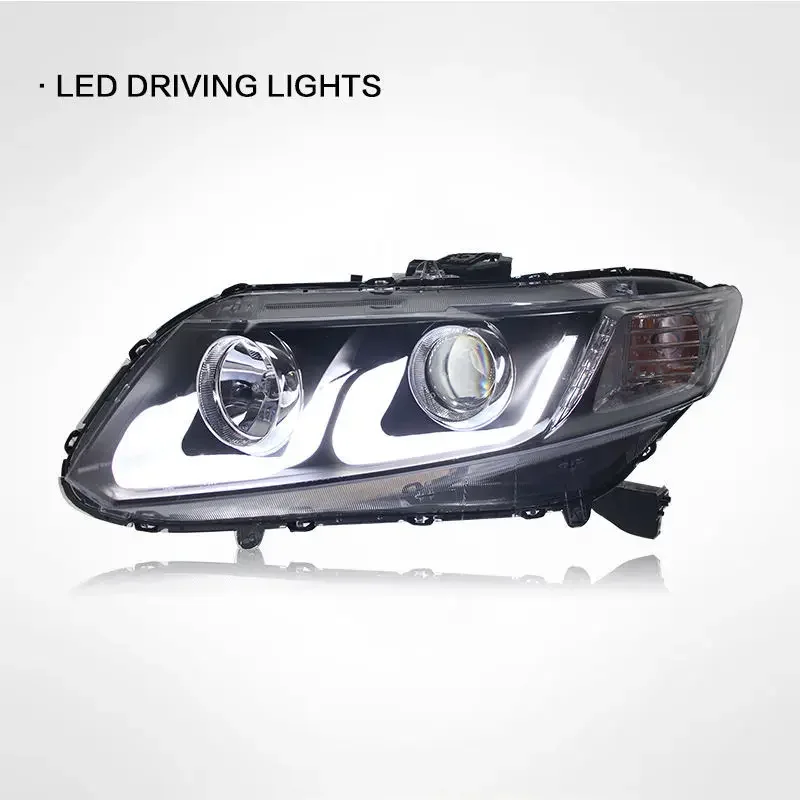 Car Head Lamp for Honda Civic 9 LED Headlight 2012 2013 2014 2015 Civic 9.5 DRL Turn Signal High Beam Angel Eye Projector Lens