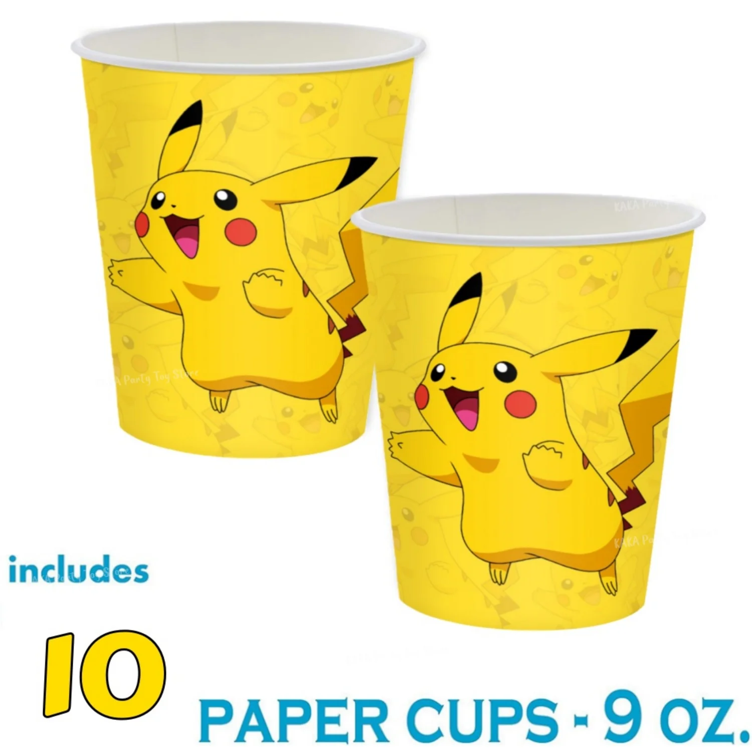 لوازم حفلات أعياد الميلاد من بوكيمون - مجموعة أدوات مائدة بيكاتشو، أطباق ورقية، أكواب مناديل، ديكورات حفلات الأطفال #3
