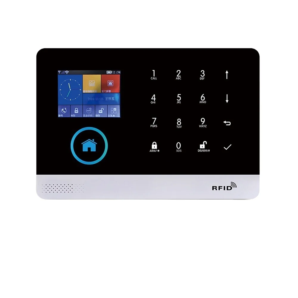 TA01 Sem Fio GSM Home Burglar Security Touch Teclado WIFI GSM Sistema de Alarme Kit Sensor