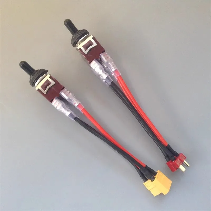 Wodoodporny przełącznik kołyskowy 32A Xt60 T Plug do zdalnie sterowanego łodzi, srebrne styki, wysoki prąd.