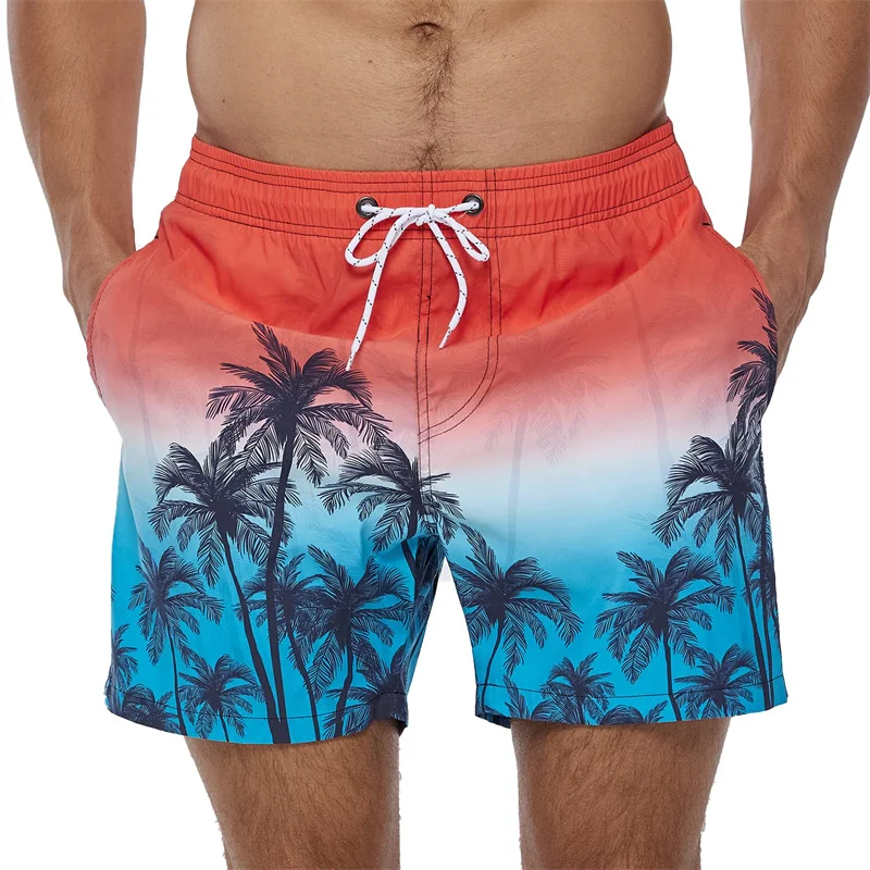 Pantalones cortos de playa con estampado 3D de piña para hombre, bañador Hawaiano Simple, traje de baño de hielo fresco, Verano